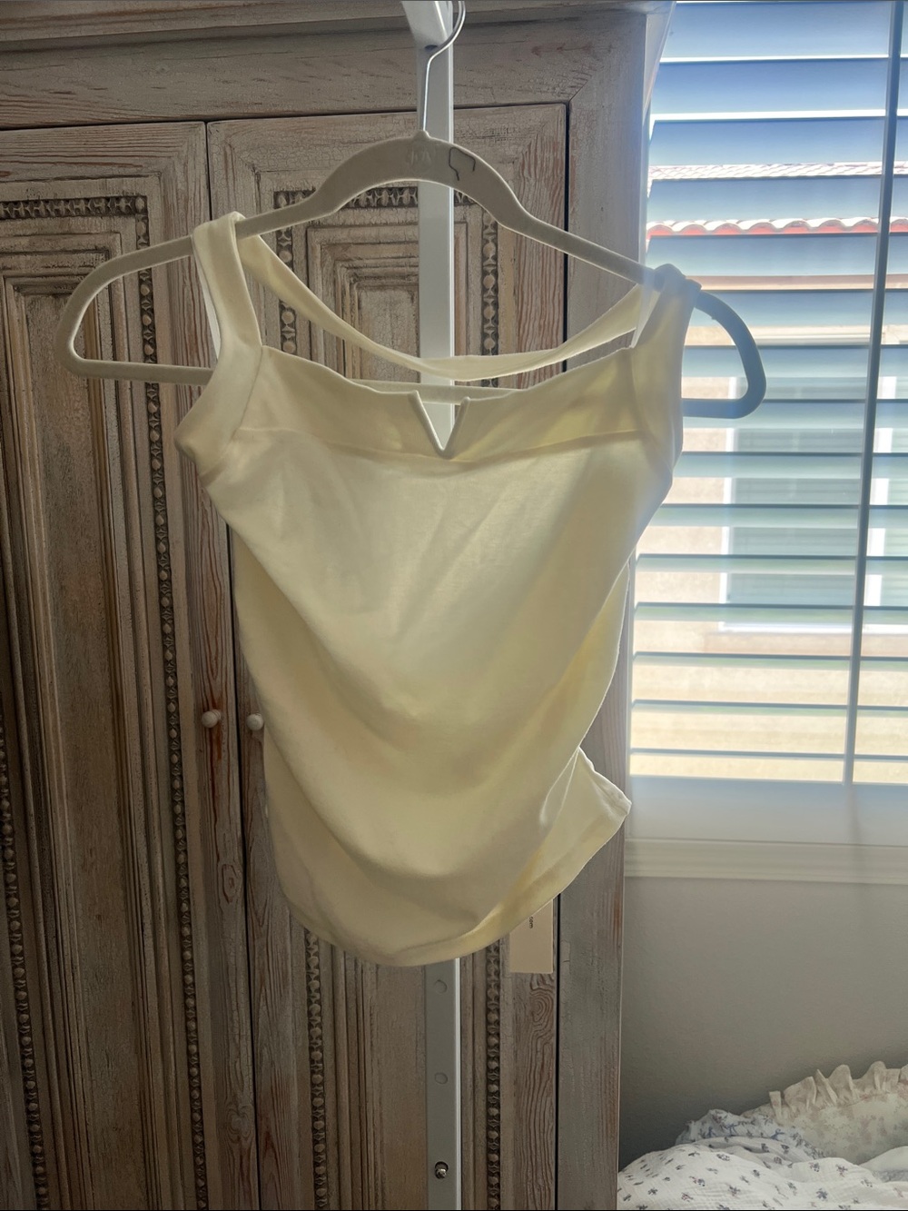 Commense Cream halter Strap Camisole